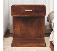Artisan Furniture Solid Wood Chestnut T-Bar Rounded Bedside Table