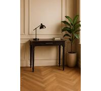 Artisan Furniture Solid Wood Cordelier Turned-Leg Writing Desk, 1-Drawer, Dark Brown