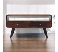 Artisan Furniture Solid Wood Curved California Walnut Media Unit