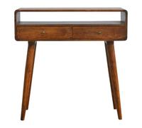 Artisan Furniture Solid Wood Curved Chestnut Console Table