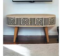 Artisan Furniture Solid Wood Edessa Bone Inlay Coffee Table