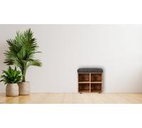 Artisan Furniture Solid Wood Mini Black Shoe Storage Footstool