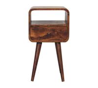 Artisan Furniture Solid Wood Mini Chestnut Curve Open Bedside