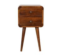 Artisan Furniture Solid Wood Mini Chestnut Curved Bedside