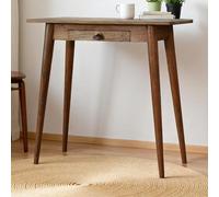 Artisan Furniture Solid Wood Mini Nordic Style Writing Desk, 1 Drawer, Beige