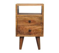 Artisan Furniture Solid Wood Mini Oak-Ish Classic Open Bedside
