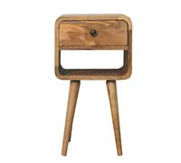 Artisan Furniture Solid Wood Mini Oak-ish Curve Lower Bedside