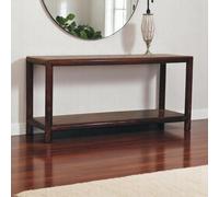 Artisan Furniture Solid Wood Regency Bench, Open Storage, Brown