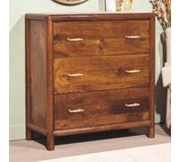 Artisan Furniture Solid Wood Regency Chest, 3-Drawers, Brown