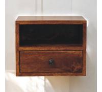Artisan Furniture Solid Wood Solis 1-Drawer Chestnut Wall Mounted Nightstand