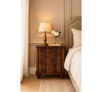 Artisan Furniture Solid Wood Valencia Bedside, 3-Drawers, Brown