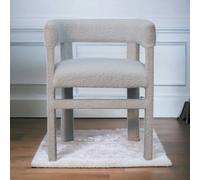 Artisan Furniture Solid Wood White Boucle Occasional Chair