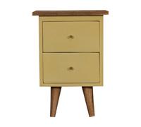 Artisan Furniture Solid Wood Yellow Hand Painted Bedside