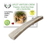 ARTISAN GIFT CO Naturally Shed 100% Natural Premium Split Deer Antler Chew for Dogs - minimum weight 51g (M - 1 Unit)