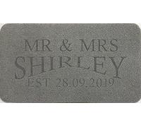 Artisan Kiss BETTER THAN COIR GREY DOOR MAT 70x40cm Personalised Customised External Outdoor Gift (MR & MRS EST)