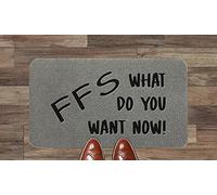 Artisan Kiss BETTER THAN COIR GREY SYNTHETIC FFS What Do You Want Now Door Mat 70x40cm Outdoor Large Floor