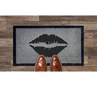 Artisan Kiss Grey Nylon Door Floor Mat Anti Slip Backing 70x40cm Gifts Presents Wedding Novelty (70 x 40 cm, Lips)
