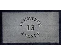 ARTISAN KISS GREY NYLON DOOR MAT 70x40cm Washable Personalised Customised Internal Indoor Wedding Gift Present Unique (ROUND ADDRESS)