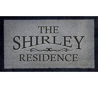 ARTISAN KISS GREY NYLON DOOR MAT 70x40cm Washable Personalised Customised Internal Indoor Wedding Gift Present Unique (ARCHED RESIDENCE)