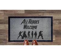 Artisan Kiss SUPER HERO Dirt Humour Gift Coir Syn Nylon Indoor Outdoor Door Mats 70x40cm (LIGHT GREY (INDOOR))