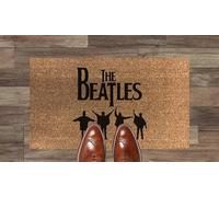 Artisan Kiss The Beatles Coir Synthetic Nylon Light Grey Brown Cream Green Novelty Door Mat Gift (Coir (Indoor))