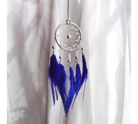 Artisan Made Dreamcatcher Feather Wind Chime for Serene Spaces, Suitable for Bedroom or Living Room Decoration to Encourage Relaxation (Blue and blue)