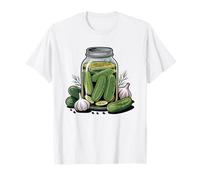Artisan Mason Jar Dill Pickle Line Art Maker Illustration T-Shirt