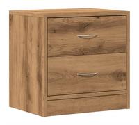 (artisan oak, 1 pcs) vidaXL 1/2x Bedside Cabinet Chipboard Nightstands Storage Unit Black/White