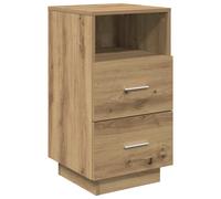 vidaXL Bedside Cabinet with 2 Drawers Artisan Oak 36x36x68 cm