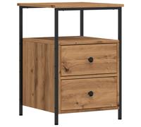 (artisan oak, 1 pcs) vidaXL Bedside Cabinets Nightstand Bed Table 2 pcs Artisan Oak Engineered Wood