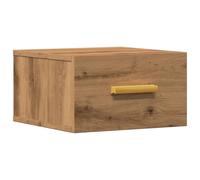 (artisan oak, 1 pcs) vidaXL Wall-mounted Bedside Cabinet Bedroom Floating Cabinet Bedside Unit