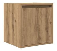 (artisan oak, 1 pcs) vidaXL Wall-Mounted Bedside Cabinets 2 pcs Concrete Grey 38x34x40 cm