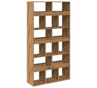 (artisan oak, 100 x 33 x 187.5 cm) vidaXL Room Divider Privacy Screen Bookcase Bookshelf Engineered Wood