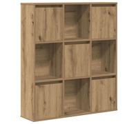 (artisan oak, 101.5 cm/ 89 cm) vidaXL Bookcase Bookshelf Cabinet Storage Shelf Book Stand Engineered Wood