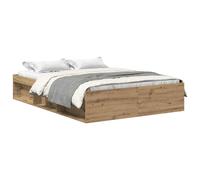 Vidaxl Bed Frame Without Mattress Artisan Oak 120X190Cm Small Double Engineered Wood