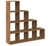 (artisan oak, 131,5 x 29 x 131,5 cm) vidaXL Room Divider Bookcase Storage Shelf Book Rack Bookshelf Engineered Wood