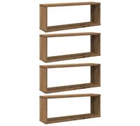 Vidaxl Wall Cube Shelves 4 Pcs Artisan Oak 60X15X23 Cm Engineered Wood