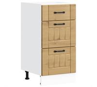 (artisan oak, 40 x 46 x 81.5 cm) vidaXL Kitchen Base Cabinet Lucca High Gloss White Engineered Wood