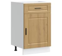 (artisan oak, 50 x 46 x 81.5 cm) vidaXL Kitchen Base Cabinet Porto Black Engineered Wood sink base cabinet