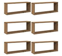 Vidaxl Wall Cube Shelves 6 Pcs Artisan Oak 60X15X23 Cm Engineered Wood