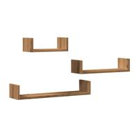 (artisan oak, 60 x 15 x 10 cm) vidaXL Wall Display Shelf Floating Rack Hanging Shelf Engineered Wood 3 pcs
