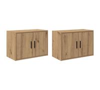vidaXL Garage Wall Cabinets 2 pcs Artisan Oak Engineered Wood