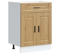 (artisan oak, 60 x 46 x 81.5 cm) vidaXL Kitchen Base Cabinet Porto Black Engineered Wood sink base cabinet