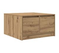 (artisan oak, 70.5 x 70 x 40 cm) vidaXL Coffee Table with Drawers Black Oak 100x100x40 cm centre table