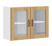 (artisan oak, 80 x 31 x 60 cm) vidaXL Kitchen Base Cabinet Lucca High Gloss White Engineered Wood