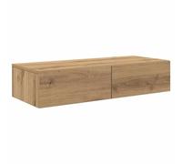vidaXL Wall Shelf with Drawers Artisian Oak 80x33x17 cm Engineered Wood