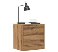 Artisan Oak Engineered Wood Bedside Cabinets Set of 2 40x30x40cm Nightstand Pair