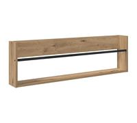 Artisan Oak Magazine Shelf, 100 x 12 x 30 cm, Wood Material, Wall Mounted, Space-Saving for Living Room, Office, Hallway, with Shelf for Storing Magazine, Newspaper, Magazine, Catalogue