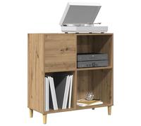 Artisan Oak Panel Cabinet 84.5 x 38 x 89 cm with Storage Space and Sturdy Top Plate, Wooden Legs, Multi-Purpose Cabinet for Living Room, Office, Bedroom, Space-Saving and Modern
