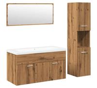 (artisan oak) vidaXL Bathroom Furniture Set Chipboard Wall Mirror Multi Sizes Multi Colors